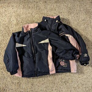 ZeroXposer Girls Blue and Pink Coat with Removable Inner Liner Jacket 3T